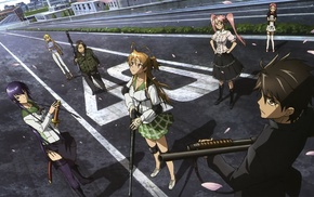 Miyamoto Rei, Busujima Saeko, manga, Marikawa Shizuka, Takagi Saya, Highschool of the Dead