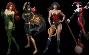 DC Comics, Wonder Woman, Poison Ivy, Batgirl, Harley Quinn