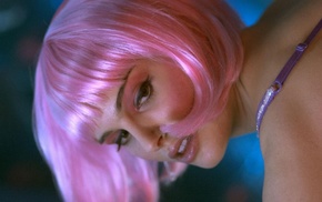 pink hair, Closer, Natalie Portman