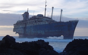 sea, wreck, shipwreck