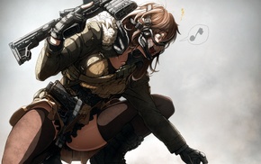 anime, gun, anime girls