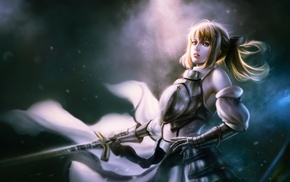 artwork, sword, Fate Series, Saber Lily, Saber, anime girls