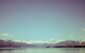 sky, lake, nature, water