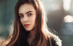 brunette, blue eyes, girl, model, Ekaterina Kuznetsova