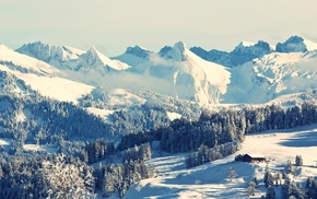 snow, mountain