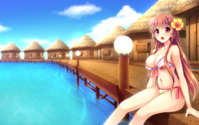 bikini, long hair, anime girls