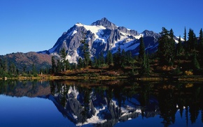 landscape, lake, nature, mountain, reflection