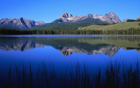 mountain, reflection, landscape, lake, nature