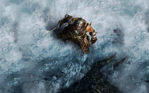 warrior, The Elder Scrolls V Skyrim, video games, snow