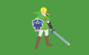minimalism, simple background, Link, The Legend of Zelda