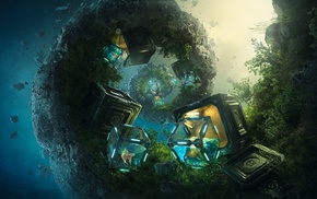 cube, fantasy art