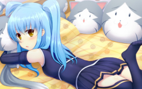 anime girls, blue hair