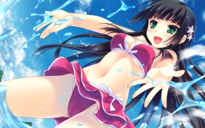 anime girls, bikini