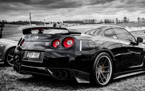 car, selective coloring, Nissan