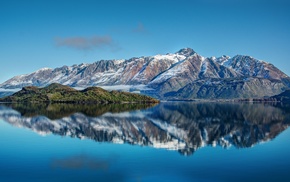 lake, reflection, landscape, mountain, nature