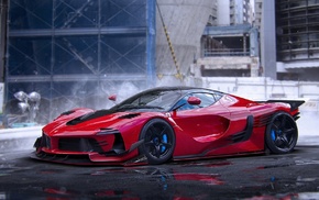 car, Ferrari, red cars