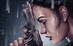 Beretta 92FS, Tomb Raider, Lara Croft, girl
