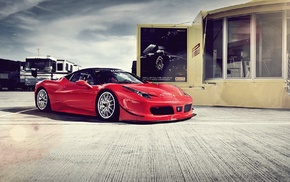 car, red cars, Ferrari 458 Italia GT3, Ferrari