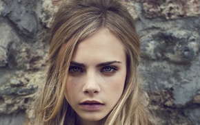 face, Cara Delevingne, girl, lips, looking at viewer, blonde