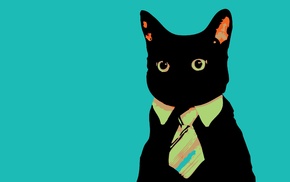 cat, animals, colorful, Business Cat, minimalism