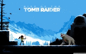 video games, Tomb Raider, pixel art, Rise of the Tomb Raider