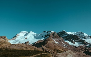 Canada, elementary OS, nature, moon, Freya, Jasper National Park