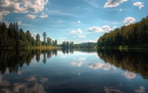 nature, landscape, lake, reflection