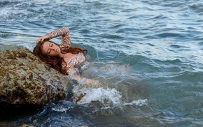 model, sea, water, girl