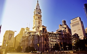 cityscape, HDR, Philadelphia, road, building