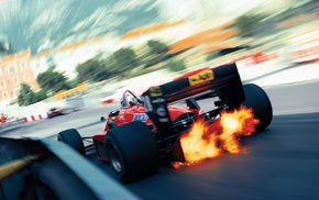 blurred, Formula 1, vintage, racing, Ferrari