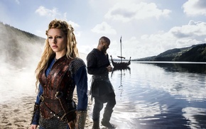 Katheryn Winnick, girl, Lagertha Lothbrok, blonde, Vikings TV series, Travis Fimmel