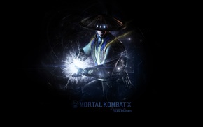 Raiden, Mortal Kombat, Mortal Kombat X, video games, simple background