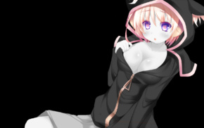 anime girls, cleavage