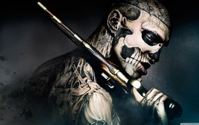Private, Rico the Zombie, gun, tattoo