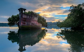 nature, abandoned, ship