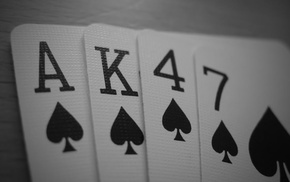 playing cards, AK, 47