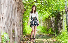 Asian, girl, Mikako Zhang Kaijie, girl outdoors, dress