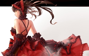 Date A Live, red dress, artwork, Tokisaki Kurumi, anime girls