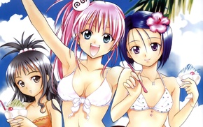 Yuuki Mikan, Sairenji Haruna, anime girls, Lala Satalin Deviluke, To Love, ru