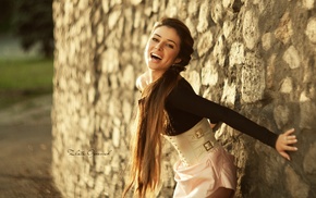 girl, long hair, brunette