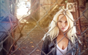 leather jackets, blonde, girl