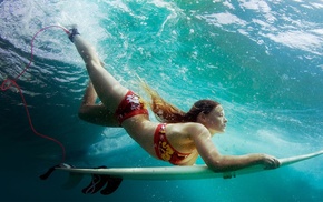 surfers, underwater, water, surfing, waves