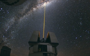 observatory, Chile, landscape, space, starry night, dark