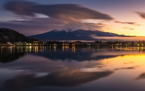 photography, Mount Fuji, sunset