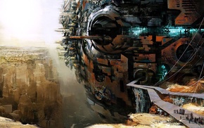 Guild Wars 2, Daniel Dociu, artwork, machine, science fiction, concept art