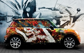 graffiti, vehicle, car