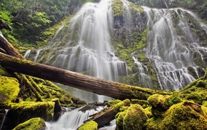 waterfall, nature, long exposure