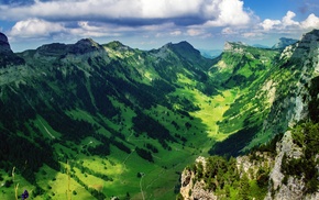 landscape, trees, nature, mountain