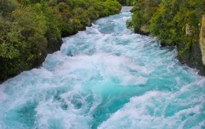 landscape, Huka Falls, nature, river, New Zealand