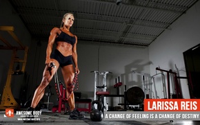 fitness model, Larissa Reis, girl, working out